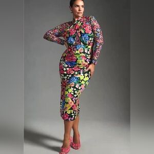 NWT Anthropologie Floral Print Stretch Dress